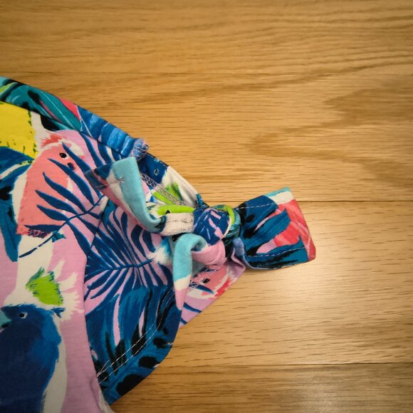 Colorful Parrot Print Kids Dress - Picture 4 of 7